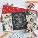 Cartes Pour Fêtes Annuelles Chalkboard Mistletos Script Joyeux Noël Photo<br><div class="desc">'Je Vous Souhaite Un Très Joyeux Noël' Typographie De Salutation Blanche Dans Un Cadre Vintage Traditionnel Défilé, Panneau Rustique De Noël Avec Mistletoes 4 Photo Collage Carte De Vacances. Conçu par fat*fa*tin. Facile à customiser avec votre propre texte, photo ou image. Pour des demandes personnalisées, veuillez contacter fat*fa*tin directement. Des...</div>