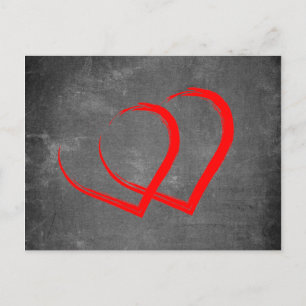 Cartes Pour Fêtes Annuelles Chalkboard Moderne Valentine`s Day Hearts Élégant