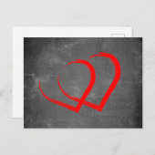 Cartes Pour Fêtes Annuelles Chalkboard Moderne Valentine`s Day Hearts Élégant (Devant / Derrière)