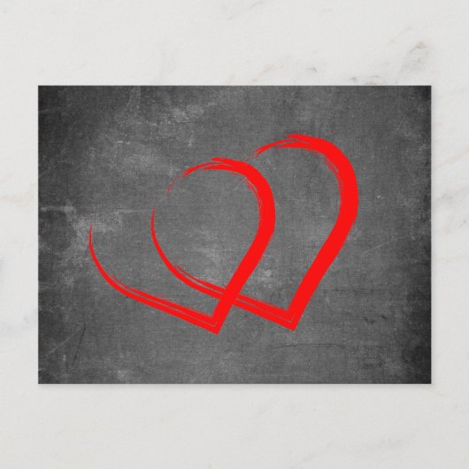 Cartes Pour Fêtes Annuelles Chalkboard Moderne Valentine`s Day Hearts Élégant (Devant)