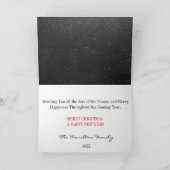 Cartes Pour Fêtes Annuelles Chalkboard Noël Branches de neige Photo (Intérieur)