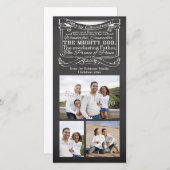 Cartes Pour Fêtes Annuelles Chalkboard Noël Écriture chrétienne (Devant / Derrière)