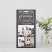 Cartes Pour Fêtes Annuelles Chalkboard Noël Écriture chrétienne (Debout devant)