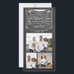 Cartes Pour Fêtes Annuelles Chalkboard Noël Écriture chrétienne<br><div class="desc">Bible de Noël Verse Carte photo,  Ésaïe 9:6... .
 ~Isaiah 9:6" Tableau noir et gris foncé avec un graphique en texte blanc fait un joli salut de Noël chrétien décontracté. Tous les dessins et modèles Copyright © www.CuteComfy.com</div>
