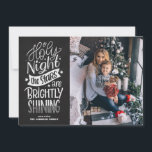 Cartes Pour Fêtes Annuelles Chalkboard O Holy Night Lyrics Christmas Photo<br><div class="desc">O Holy Night les étoiles brillent. Envoyez des voeux et des souhaits de vacances à votre famille et à vos amis avec cette carte à plat rustique de Noël. Il dispose d'un script de craie rustique avec un arrière - plan de tableau de bord faux. Ce carte photo de la...</div>