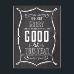 Cartes Pour Fêtes Annuelles Chalkboard Père Noël bonne liste Noël<br><div class="desc">Funny Carte postale à envoyer pour Noël,  Vous avez fait Père Noël Bonne liste</div>