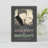 Cartes Pour Fêtes Annuelles Chalkboard Que vos jours soient Joyeux Noël brilla (Debout devant)