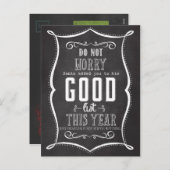 Cartes Pour Fêtes Annuelles Chalkboard Santa's Good List Christmas Funny (Devant / Derrière)