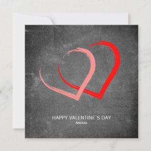 Cartes Pour Fêtes Annuelles Chalkboard Simple Hearts Modern Valentine`s day