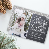 Cartes Pour Fêtes Annuelles Chalkboard Snowflake Joyeux Noël Photo |
