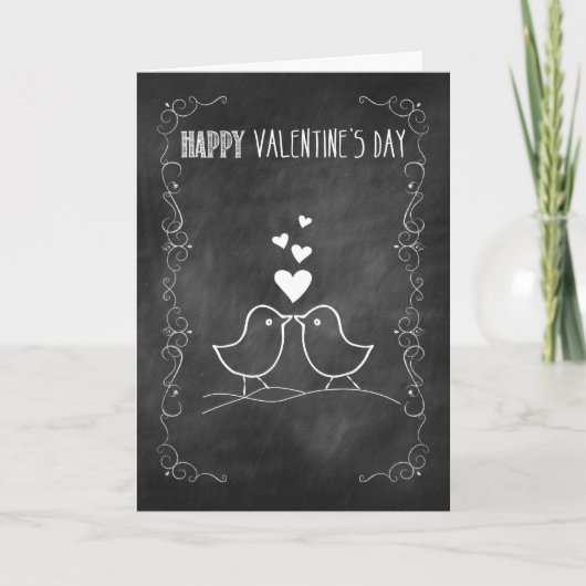 Cartes Pour Fêtes Annuelles Chalkboard Valentine (Devant)