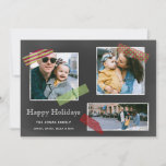 Cartes Pour Fêtes Annuelles Chalkboard Washi Bande Multiphoto Collage<br><div class="desc">Chalkboard Washi Bande Multiphoto Collage Carte de vacances</div>