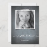 Cartes Pour Fêtes Annuelles Chalkboard White Washi Tape Holiday Photo Card<br><div class="desc">Le This rustic chalkboard style invitation is made exclusively for Zazzle and est idéal pour un séjour nostalgic yet moderne seasonal greeting. Imprimted "washi" tape in white accent your photo with white script typography printed on a chalkboard background. Add an Envelopments Holiday Stamp from our extensive postage collection to match...</div>