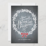 Cartes Pour Fêtes Annuelles Chalkboard Wreath Red Ribbon Holiday Card<br><div class="desc">La This Rustic Chalkboard Holiday card est idéale pour un yet nostalgic yet moderne holiday greeting and est un hôtel design exclusively for Zazzle. Printed red Ribon accent adorns the holiday cruath with white script typography. Add an Envelopments Holiday Stamp from our extensive postage collection to match parfaite with your...</div>