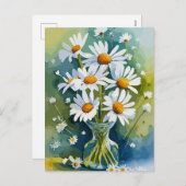 Cartes Pour Fêtes Annuelles Chamomille (Devant / Derrière)