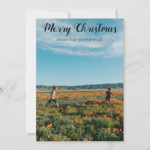 Cartes Pour Fêtes Annuelles Champ de Tournesols Noël de Famille