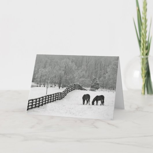 Cartes Pour Fêtes Annuelles Champ d'hiver (Devant)