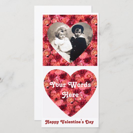 Cartes Pour Fêtes Annuelles CHAMP rose, rouge vif rose rouge vif (Devant / Derrière)