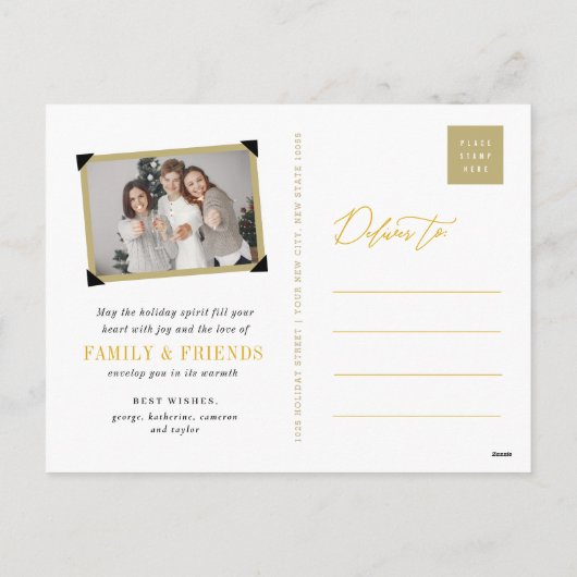 Cartes Pour Fêtes Annuelles Champagne d'or Chefs Pop Fizz Clink élégant (Dos)