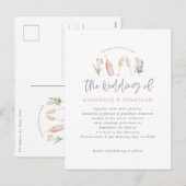 Cartes Pour Fêtes Annuelles Champagne florale fleur sauvage script moderne (Devant / Derrière)