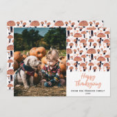 Cartes Pour Fêtes Annuelles Champignon bon thanksgiving Automne automne photo (Devant / Derrière)