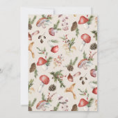 Cartes Pour Fêtes Annuelles Champignons rustiques en bois Photo de Noël (Dos)