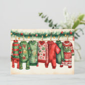 Cartes Pour Fêtes Annuelles Chandails de Noël fantastiques sur une ligne (Debout devant)