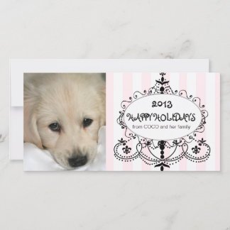 Cartes Pour Fêtes Annuelles Chandelier Dog Photo