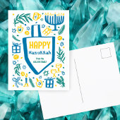 Cartes Pour Fêtes Annuelles Chandelier Dreidel Mignon Fantaisiste HANUKKAH SUR