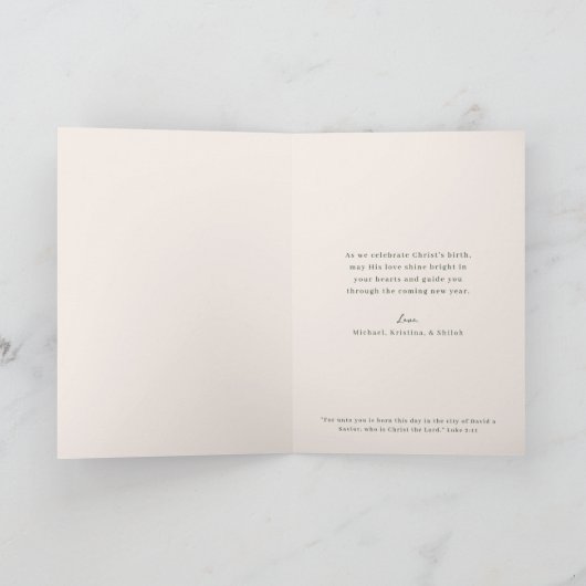 Cartes Pour Fêtes Annuelles Chandelle de la Nativité Holly Noël religieux repl (Intérieur)