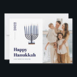Cartes Pour Fêtes Annuelles Chandelle de menorah minimaliste 2021 Photo de Han<br><div class="desc">© Gorjo Designs. Créé pour vous via la plateforme Zazzle.

// Besoin d'aide pour personnaliser votre design ? Vous avez d'autres idées ? N'hésitez pas à me contacter (Zoe) directement via le bouton de contact ci-dessous.</div>