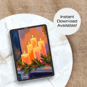 Cartes Pour Fêtes Annuelles Chandelles de Noël