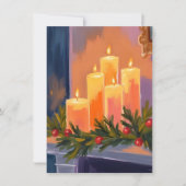 Cartes Pour Fêtes Annuelles Chandelles de Noël (Devant)
