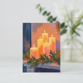 Cartes Pour Fêtes Annuelles Chandelles de Noël (Debout devant)