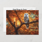 Cartes Pour Fêtes Annuelles Chandelles de Samhain Owl (Devant / Derrière)
