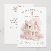 Cartes Pour Fêtes Annuelles Changement d'adresse à Noël (Devant / Derrière)