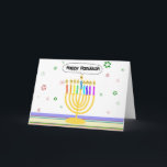 Cartes Pour Fêtes Annuelles Channukah heureux Menora/Chanukia<br><div class="desc">hanuka,  hannuka,  hannukah,  hanukah,  hannukkah,  hanoukka,  chanuka,  channuka,  channukah,  chanukah,  channukkah,  chanukia de chanukkah,  chanukkia,  hanukia,  hanukkia,  menora,  mennora,  vacances de menorra,  vacances,  juives,  Judaïsme,  "hanoukka heureux",  visage heureux",  candélabres, </div>