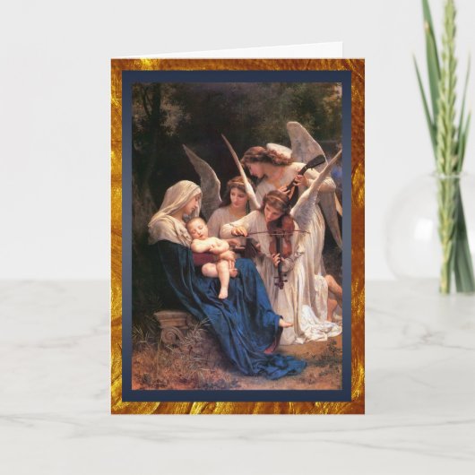 Cartes Pour Fêtes Annuelles Chanson de Noël d'anges (Devant)