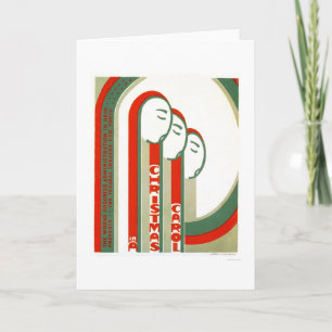 Cartes Pour Fêtes Annuelles Chant de Noël Dickens WPA 1938