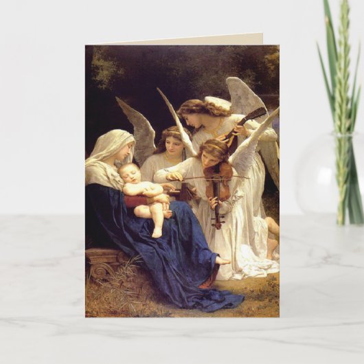 Cartes Pour Fêtes Annuelles Chant des Anges Religieux Béni Mère (Devant)