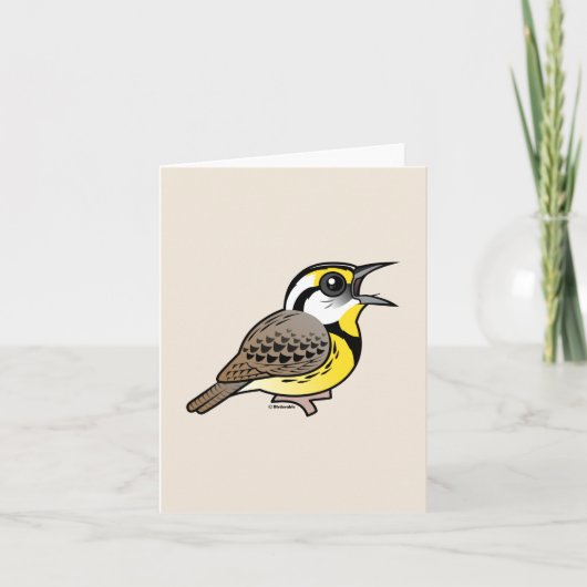 Cartes Pour Fêtes Annuelles Chant Meadowlark oriental (Devant)
