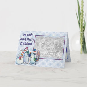 Cartes Pour Fêtes Annuelles Chanter des Snowmen
