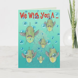 Cartes Pour Fêtes Annuelles Chanter du poisson