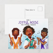 Cartes Pour Fêtes Annuelles Chanteur afro-américain (Devant / Derrière)