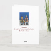 Cartes Pour Fêtes Annuelles chanteurs de carol dans la neige noël (Dos)