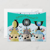 Cartes Pour Fêtes Annuelles Chanteurs de Noël (Devant / Derrière)