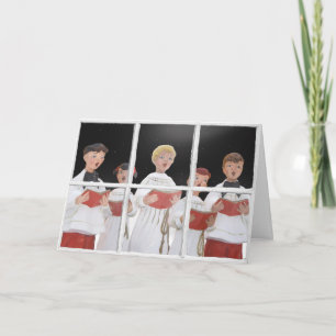 Cartes Pour Fêtes Annuelles Chanteurs de Noël à la fenêtre