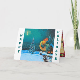 Cartes Pour Fêtes Annuelles chanticleer, bonnes fêtes