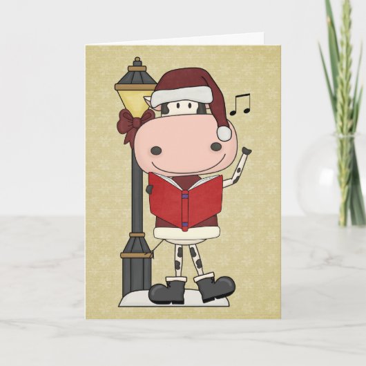 Cartes Pour Fêtes Annuelles Chants de Noël de vache - occidentaux (Devant)