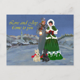 Cartes Pour Fêtes Annuelles Chants de Noël des Terriers Écossais